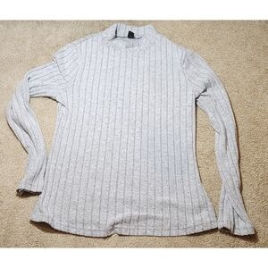 Gray Ribbed Women's Sweater